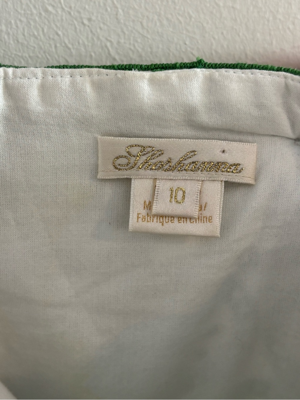 Shoshanna Green White Print Sleeveless Dress Resort Vacation Cottagecore Size 10 - Picture 5 of 10